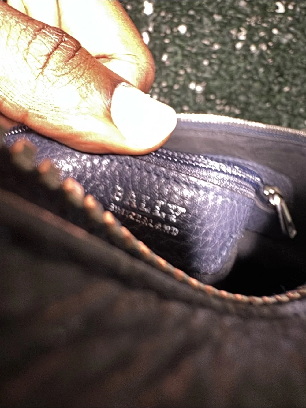 Bally Black Pebbled Leather Briefcase Tote